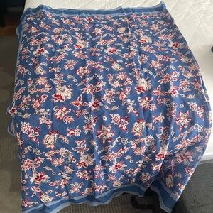 rag & bone Blue and Red Floral Throw Blanket